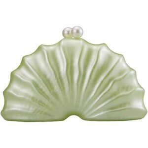 Women Acrylic Shell Shaped Clutch Luxury Marble Acrylic Evening Handbag Unique